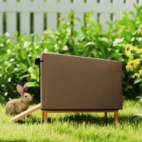 PawHut Water-Resistant Rabbit Hutch Cover for X-D2-0047 and Similar Models, 43 x 52 x 37cm, Brown(m-9)