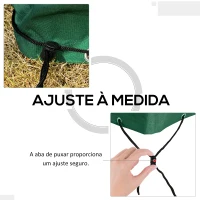 Outsunny Capa para Baloiço de Jardim Capa de Proteção para Baloiço com Cordas Ajustáveis Impermeável Anti UV 240x133x185 cm Verde(m-7)