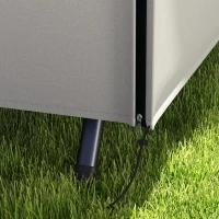 Outsunny Capa para Móveis de Jardim Capa Protetora para Baloiços de Exterior com Fecho de Correr 205x124x164 cm Cinza Claro(m-9)
