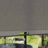 Outsunny 3 X 3 Meters Pergola with Sliding Roof, Garden Gazebo with Adjustable Sun Shade Canopy and Steel Frame, Charcoal Grey(m-9)