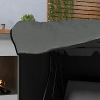 Outsunny Capa para Móveis de Jardim Capa Protetora para Baloiços de Exterior com Fecho de Correr 177x114x152 cm Cinza Escuro(m-9)