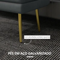 HOMCOM Banco Pé de Cama 30L Banco com Armazenamento para Dormitório Estofado em Veludo 79,5x37,5x43 cm Cinza Escuro(m-7)