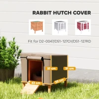 PawHut Water-Resistant Rabbit Hutch Cover for X-D2-0047 and Similar Models, 43 x 52 x 37cm, Brown(m-3)