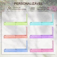Outsunny Floreira de Madeira com Treliça para Plantas Trepadeiras e 2 Caixas de Cultivo para Pátio Varanda 230x60x110 cm Madeira(m-6)