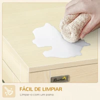 PawHut Gaiola para Cães de Madeira Mesa de Centro l com 2 Portas com Fechadura Almofada de Tecido Oxford 94x60x71,5 cm Madeira(m-8)