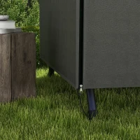 Outsunny Capa para Móveis de Jardim Capa Protetora para Baloiços de Exterior com Fecho de Correr 205x124x164 cm Cinza Escuro(m-9)