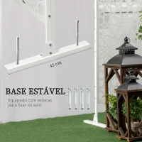 Outsunny Biombo de 3 Peças Separador de Ambiente com Desenho em Flocos de Neve Biombo para Exterior  92x45x198 cm Branco(m-5)