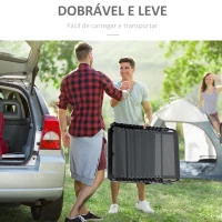 Outsunny Espreguiçadeira Dobrável de Jardim com Encosto Ajustável Apoio para a Cabeça Acolchoado Bolso Lateral 185x58x30 cm Cinza(m-6)