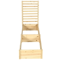 Outsunny Floreira de Madeira com Treliça para Plantas Trepadeiras e 2 Caixas de Cultivo para Pátio Varanda 230x60x110 cm Madeira