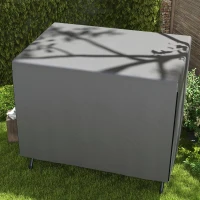 Outsunny Capa Protetora para Baloiço de Jardim de 3 Lugares 215x155x150 cm Impermeável com Fecho de Correr Cinza Escuro(m-9)