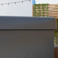 Outsunny Capa Protetora para Baloiço de Jardim de 3 Lugares 215x155x150 cm Impermeável com Fecho de Correr Cinza Escuro(m-8)