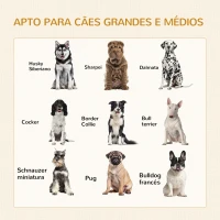 PawHut Gaiola para Cães de Madeira Mesa de Centro l com 2 Portas com Fechadura Almofada de Tecido Oxford 94x60x71,5 cm Madeira(m-4)