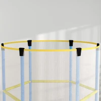 AIYAPLAY Kindertrampolin, Sicherheitsnetz, rutschfeste Beine, Reißverschlusseingang, Bunt(m-7)