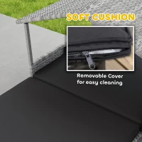 PawHut Extendable Elevated Dog Bed, Rattan Dog House, with Water-Resistant Roof, Removable Cushion, Charcoal Grey(m-8)