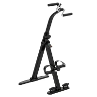 SPORTNOW Cyclette per Riabilitazione Gambe e Braccia Pieghevole, Schermo LCD e Altezza Manubrio Regolabile, Nero(m-1)