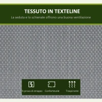 Outsunny Dondolo da Giardino 3 Posti con Tettuccio Parasole Regolabile, 195x118x170 cm, Grigio Scuro(m-6)