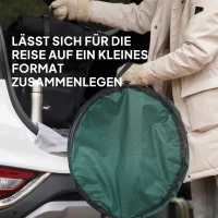 Outsunny Gartensack 2x160L wasserdicht Gartenabfallsack mit Trageschlaufen Griffe, stabil robust Laubsack Grün(m-7)