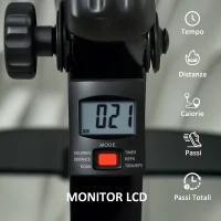 SPORTNOW Cyclette per Riabilitazione Gambe e Braccia Pieghevole, Schermo LCD e Altezza Manubrio Regolabile, Nero(m-8)