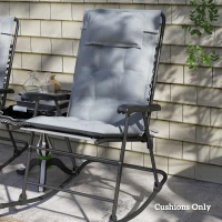 Outsunny 2er Set Auflage für Sonnenliege Wasserabweisend Liegenauflage für Gartenliege Polsterauflage 50x116x5 cm, Hellgrau(m-8)