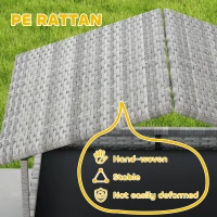 PawHut Extendable Elevated Dog Bed, Rattan Dog House, with Water-Resistant Roof, Removable Cushion, Charcoal Grey(m-5)