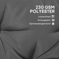 Outsunny Outdoor-Kissen-Set für Bank oder Hollywoodschaukel, zweifarbig, Polyester, Schaumstoff, 180 x 110 x 8 cm, Dunkelgrau(m-5)