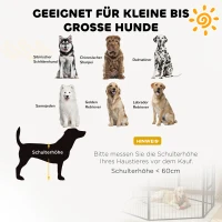 PawHut Zestaw 2 Paneli Rozszerzających dla Wybiegu Szczeniąt, Panele Ogrodzeniowe, Plac Zabaw dla Zwierząt, Ogrodzenie z Stali, Czarny(m-6)