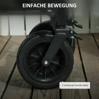 Outsunny Gartenwagen 120 kg belastbar, klappbar Transportwagen mit herausnehmbare Plane, Griff, Rädern 95 Liter Grün(m-7)