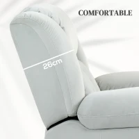 HOMCOM Elektryczny Fotel z Pomocą przy Wstawaniu, Miękki Aksamitny Materiał, Złącza USB(m-7)