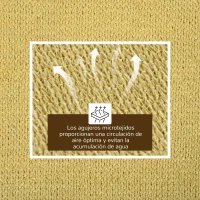 Outsunny Toldo de Terraza Rectangular 6x4 m con Protección Rayos UV Anillas de Acero Inoxidable y Cuerdas para Jardín Patio Beige(m-4)