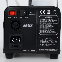 HOMCOM Nebelmaschine, Fernbedienungen, Lichteffekte, aufhängbar, Schwarz(m-9)