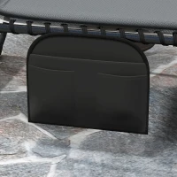 Outsunny Set of Two Reclining Sun Loungers - Charcoal Grey(m-9)