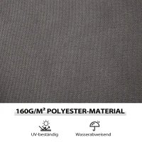 Outsunny Paviljoenzijwanden, 4 zijwandpanelen voor tuinpaviljoen, met ritssluiting, 3 x 3 m Paviljoen, Donkergrijs(m-5)