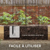 Outsunny Lot de 2 treillis de jardin, support pour plantes grimpantes en métal, 50L x 181H cm, noir(m-5)