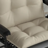 Outsunny 2er Set Auflage für Sonnenliege Wasserabweisend Liegenauflage für Gartenliege Polsterauflage 50x116x5 cm, Beige(m-9)