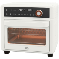 HOMCOM Four électrique de table 13L 1200W Friteuse à air 1200W Air Fryer avec 12 modes de chauffage et minuterie crème