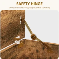 HOMCOM Bancă de Depozitare cu Picioare Antiderapante din Lemn, 100x40x40 cm, Maro(m-5)