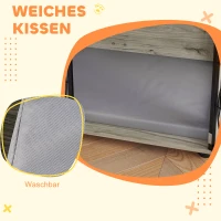 PawHut Hondenbox, Hondenkist, Afsluitbare Verblijfsbox voor Grote Honden, Grijs(m-6)