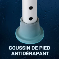 HOMCOM Siège de Douche réglable en Hauteur Tabouret de Douche Ergonomique Pieds antidérapants Charge Max. 136 Kg alu HDPE Blanc(m-6)