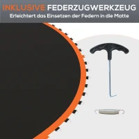 SPORTNOW Mata do Trampolina, Okrągła Powłoka Skoczna, Polipropylen, Pomarańczowa(m-6)