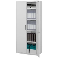 HOMCOM Archiefkast, Kantoorkast, 5 Schappen, Metaal, 80B x 40D x 180H cm, Wit(m-1)