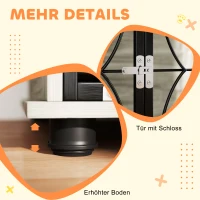 PawHut Hondenbox, Hondenkist, Afsluitbare Verblijfsbox voor Grote Honden, Grijs(m-7)