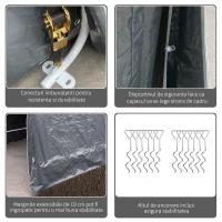 Outsunny Cort Garaj 240×200×202 cm – Exterior pentru Biciclete & Moto(m-5)