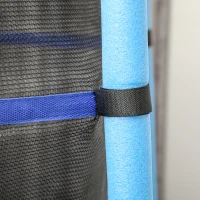 HOMCOM Trambulină Elastică pentru Copii cu Plasă de Siguranță, Suprafață Elastică și Țevi Capitonate, Ø163x190 cm, Albastru(m-9)