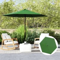 Outsunny Înveliș de Schimb pentru Umbrelă cu Orificii de Aerisire, Ø300 cm, Verde(m-6)