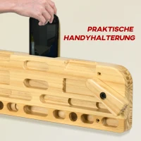 SPORTNOW Trainingsboard für Klettern und Bouldern, bis 100 kg, Buchenholz, 57 x 18 x 5cm(m-6)