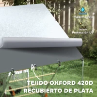 PawHut Gallinero Metálico de Exterior de 3x2m con Percha Multiusos Comedero Colgante Tipo Brocheta y Lona Protectora Resistente(m-5)