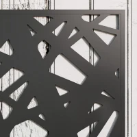 Outsunny Jardinieră cu Grilaj pentru Plante Cățărătoare din Metal, 61x23x113 cm, Negru(m-8)