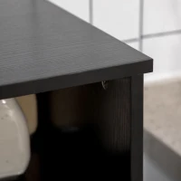 HOMCOM Bufet de Bucătărie pentru Cuptor cu Microunde, Mobilier cu Dulapuri, Rafturi și Sertar, 90x40x120 cm, Negru(m-8)