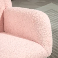 HOMCOM Teddy Fleece Rocking Chair - Pink(m-8)