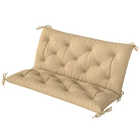 Outsunny Two-Seater Bench Cushion - Khaki(m-11)
